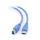 Kabel GEMBIRD Kabel USB 3.0 typu AB AM-BM  3m niebieski CCP-USB3-AMBM-10